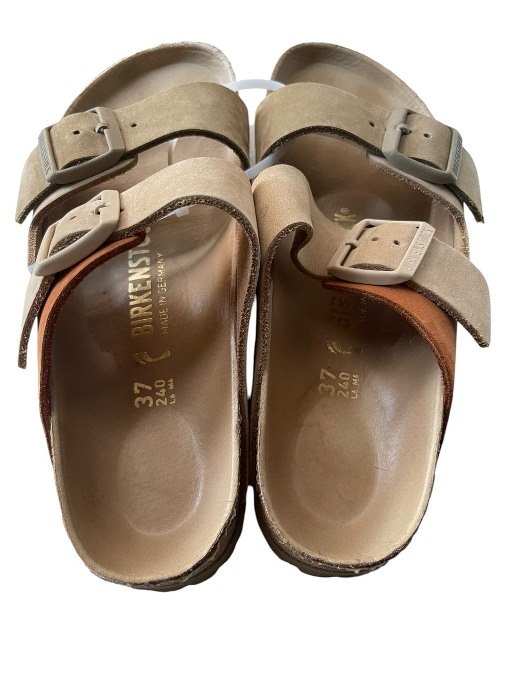 Birkenstock Arizona Two-Strap Sandals Split Sandcastle/Faded Khaki 37, 240cm - Picture 3 of 16